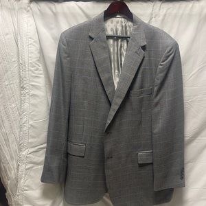 Black/Cream check w/ blue accent stripe sport coat